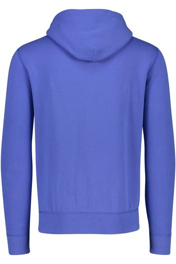 Polo Ralph Lauren sweater hoodie blauw effen met buidelzak 