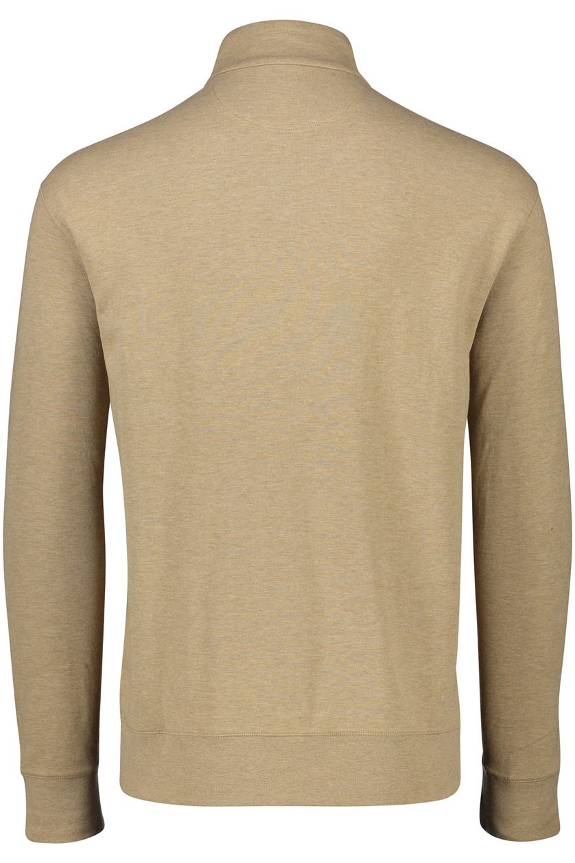 Polo Ralph Lauren trui beige met logo openstaande kraag