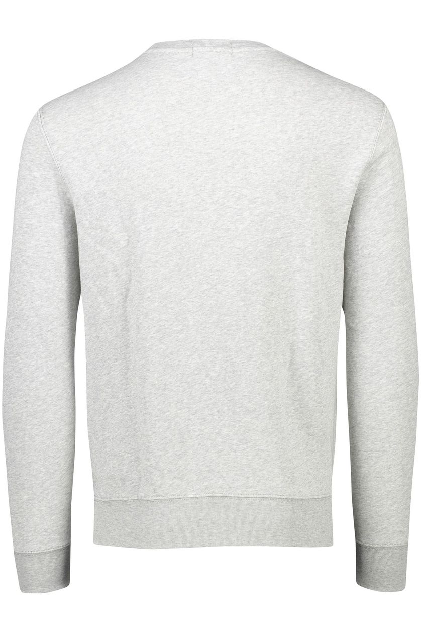Polo Ralph Lauren sweater grijs gemeleerd print katoen ronde hals 