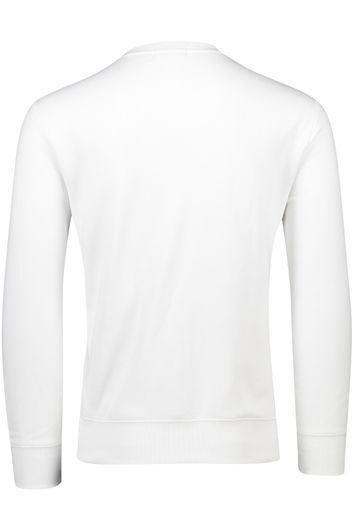 Polo Ralph Lauren sweater ronde hals wit effen, met opdruk katoen