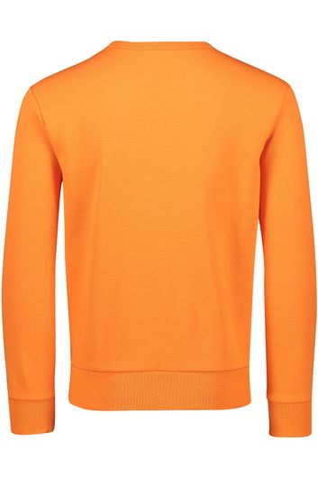 sweater Polo Ralph Lauren oranje effen katoen ronde hals 
