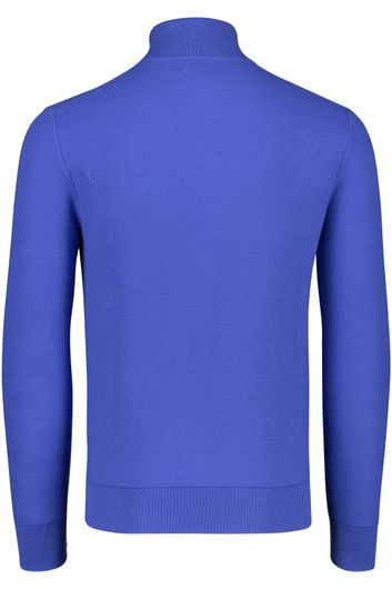 Polo Ralph Lauren trui opstaande kraag blauw effen 100% katoen