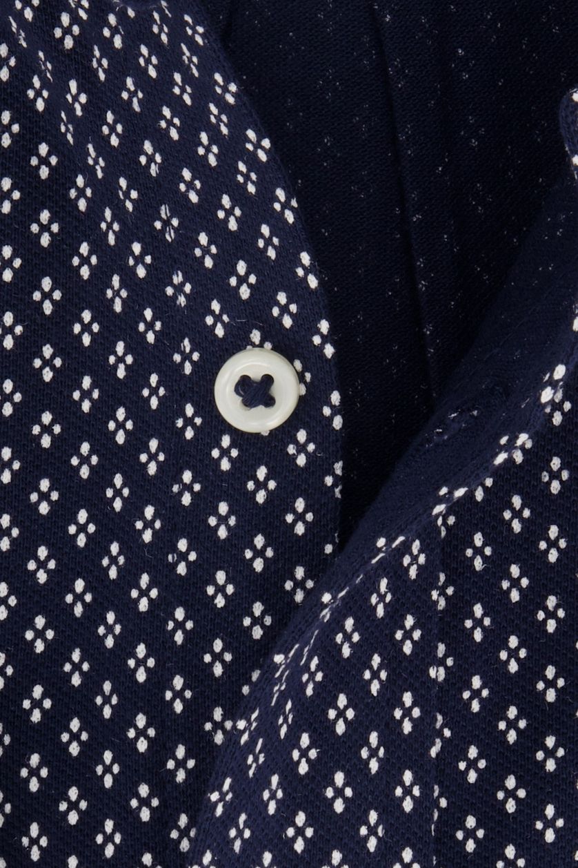 Polo Ralph Lauren casual overhemd donkerblauw geprint 100% katoen normale fit