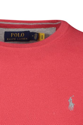 trui Polo Ralph Lauren rood effen katoen ronde hals 