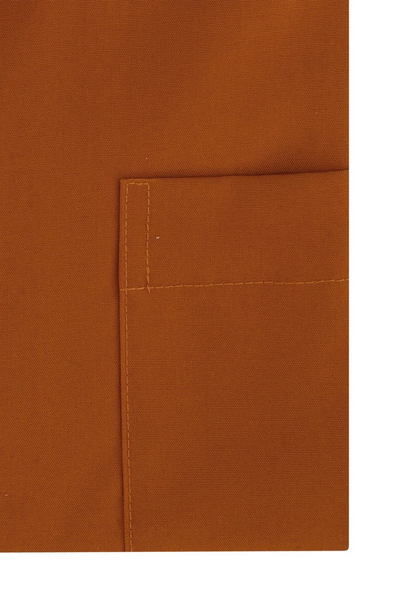 Seidensticker business overhemd Regular bruin effen katoen normale fit strijkvrij