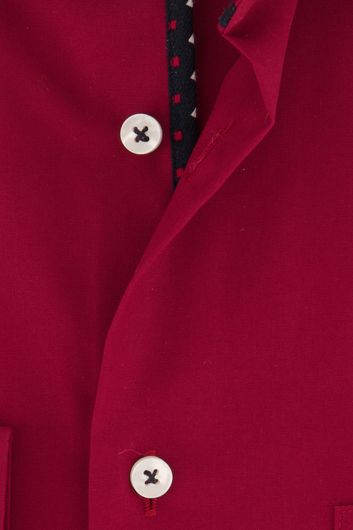 casual overhemd Seidensticker rood effen katoen normale fit 