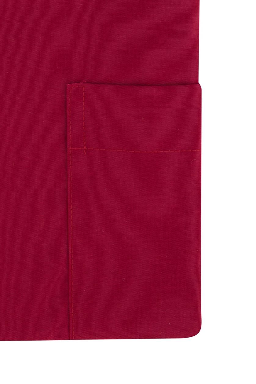 Seidensticker casual overhemd rood effen katoen normale fit