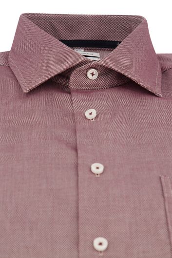 business overhemd Seidensticker Regular rood geprint katoen normale fit 