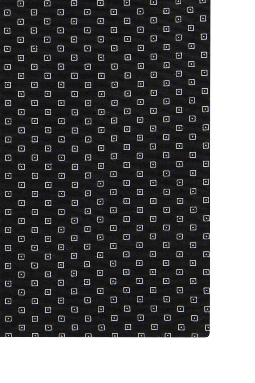 Seidensticker business overhemd Shaped zwart print stippen slim fit