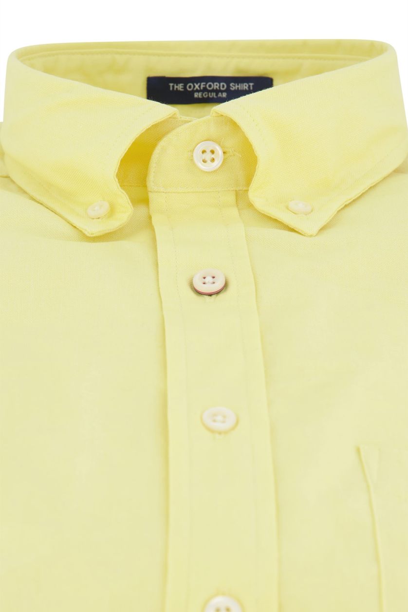 Casual overhemd Gant geel normale fit katoen