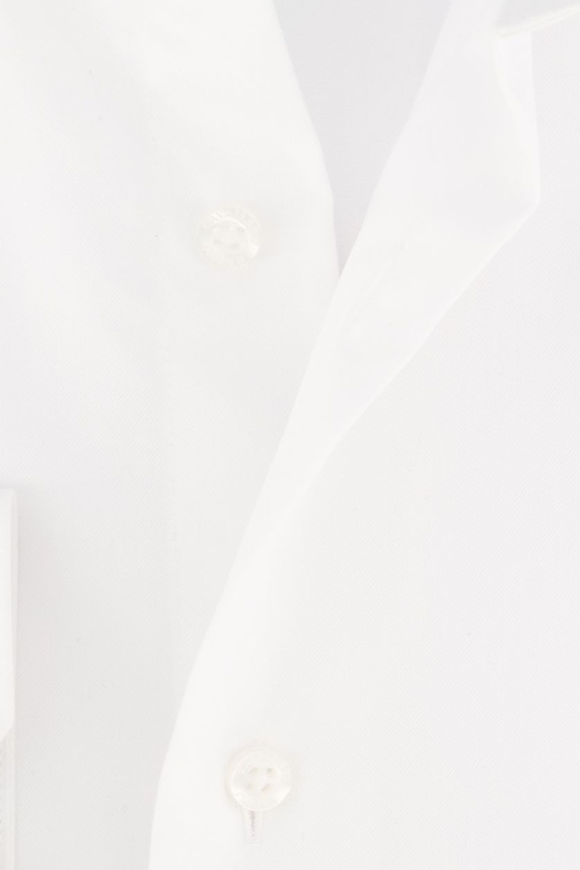 Cavallaro zakelijk overhemd extra lange mouwen slim fit wit effen katoen