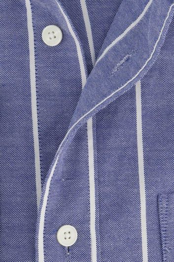 Blauw gestreept Gant casual overhemd normale fit katoen