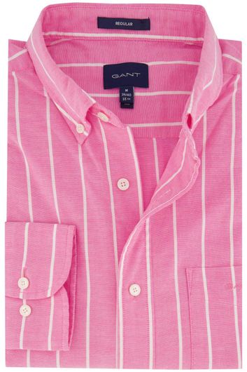 Roze overhemd Gant katoen