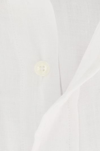 Gant casual overhemd normale fit wit effen linnen