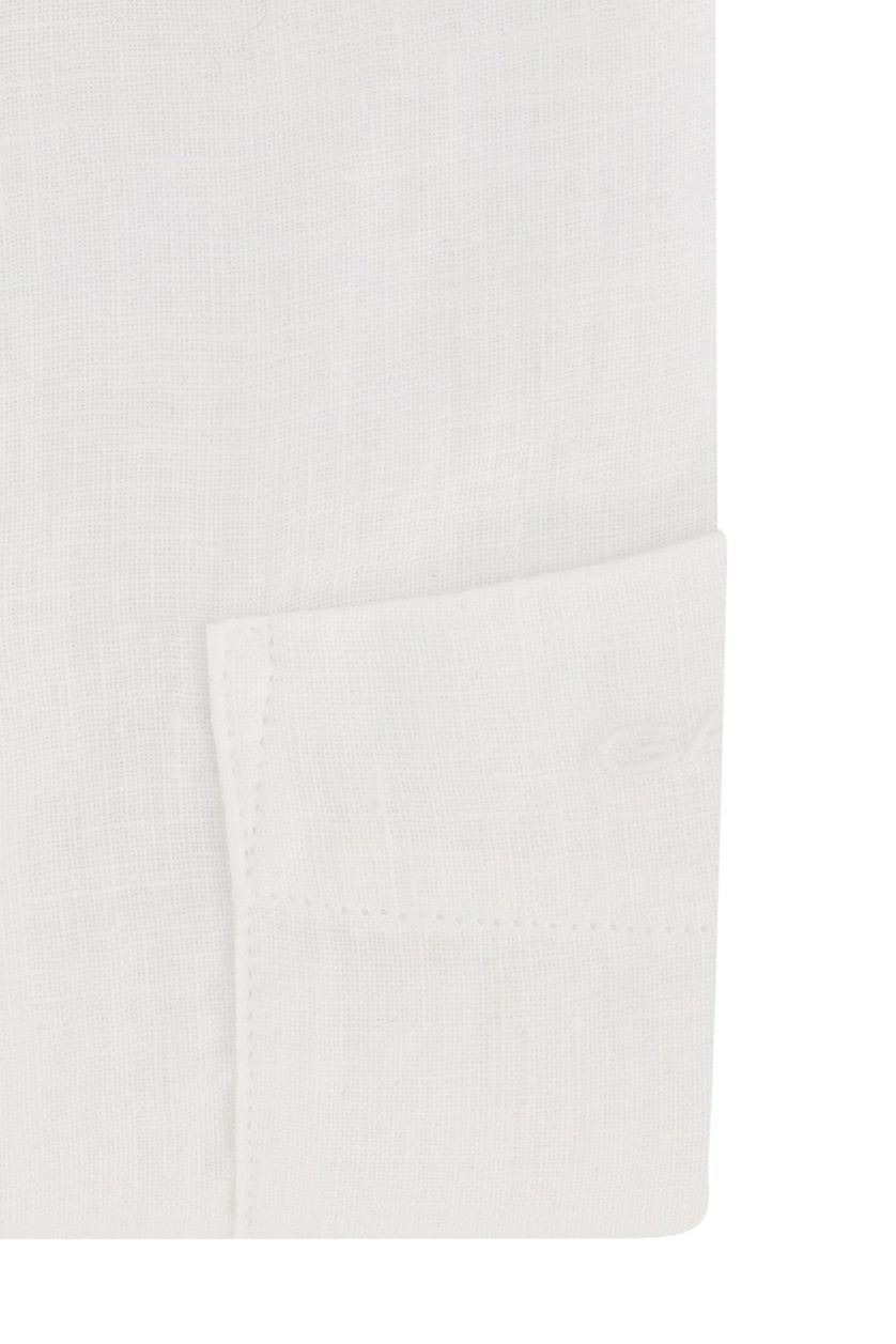 Gant casual overhemd normale fit wit effen linnen met borstzak