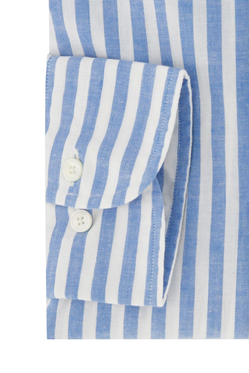 Gant casual overhemd blauw wit gestreept katoen normale fit