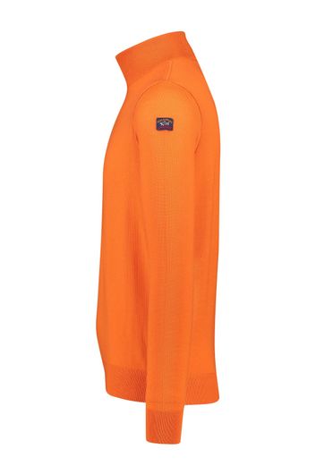 Paul & Shark sweater opstaande kraag oranje uni