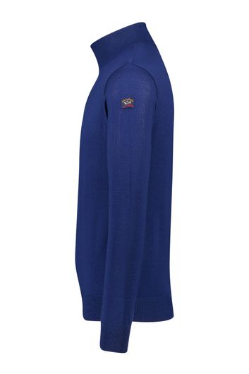 Paul & Shark sweater opstaande kraag donkerblauw Vigin wol