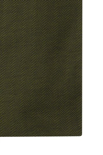 casual overhemd Olymp Luxor Modern Fit groen geprint katoen normale fit 