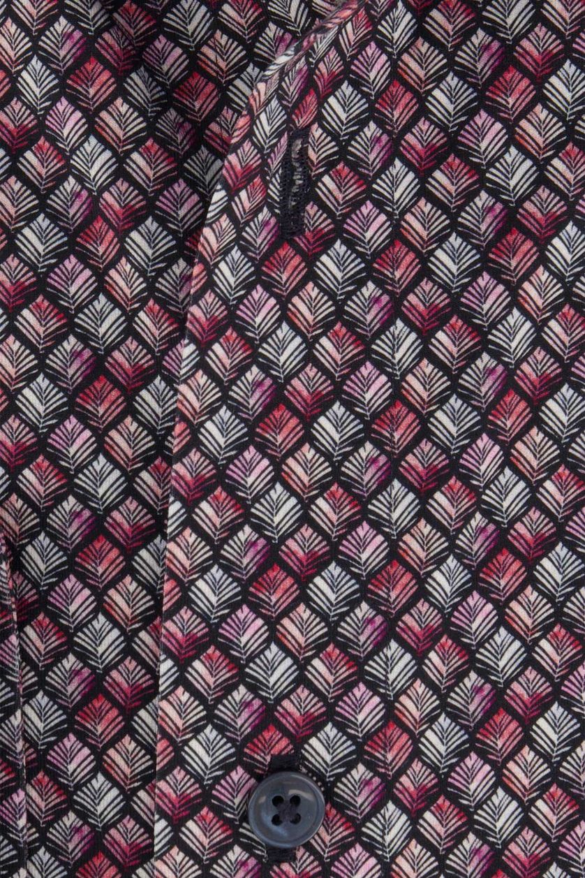 Olymp casual overhemd Luxor Modern Fit roze geprint katoen normale fit