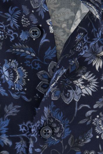 business overhemd Olymp donkerblauw geprint  