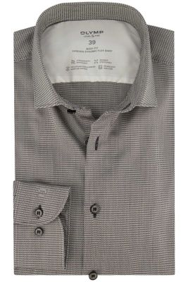 Olymp Olymp business overhemd Level Five grijs met print extra slim fit