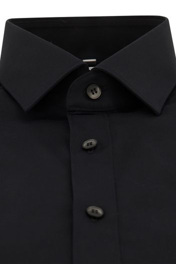 business overhemd Olymp Level Five zwart effen katoen extra slim fit 