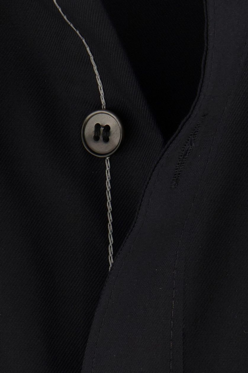 Olymp business overhemd Level Five zwart met zwarte knopen extra slim fit