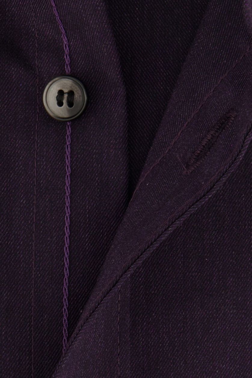 Olymp business overhemd Level Five paars effen katoen extra slim fit