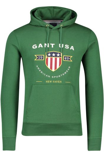 sweater Gant groen geprint katoen hoodie 