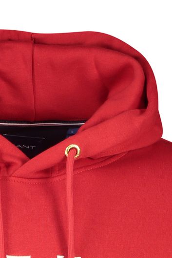Katoenen Gant sweater hoodie rood met print