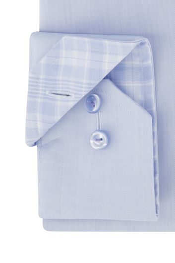 Classic fit Eton overhemd lichtblauw effen katoen