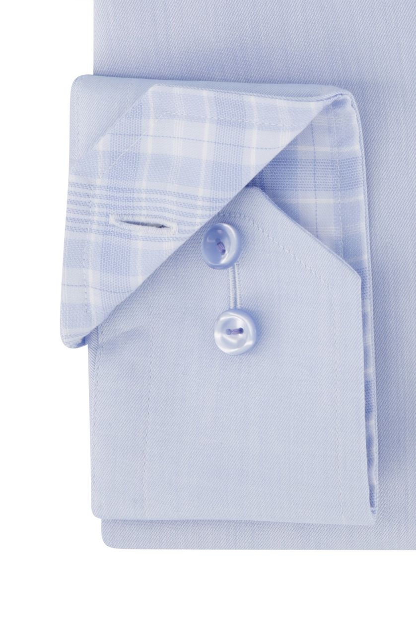 Eton business overhemd lichtblauw effen katoen Classic Fit