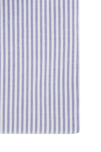 Eton business overhemd normale fit structuur blauw gestreept katoen