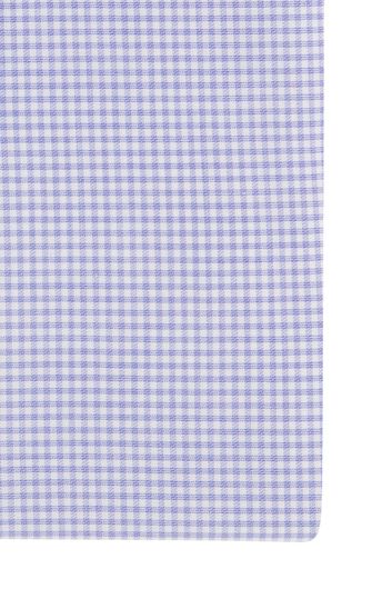 Eton overhemd geruit blauw wit zakelijk