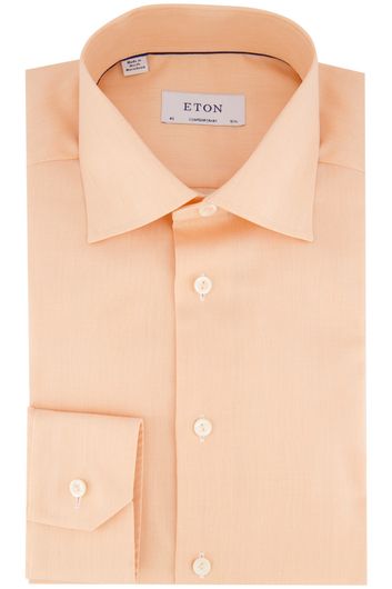 Eton business overhemd normale fit oranje effen 100% katoen Contemporary Fit