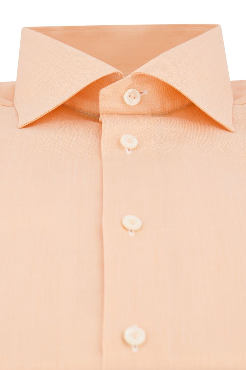 Eton business overhemd normale fit oranje effen katoen Contemporary Fit wide spread boord