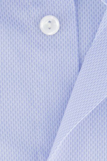 Eton overhemd normale fit structuur lichtblauw effen katoen