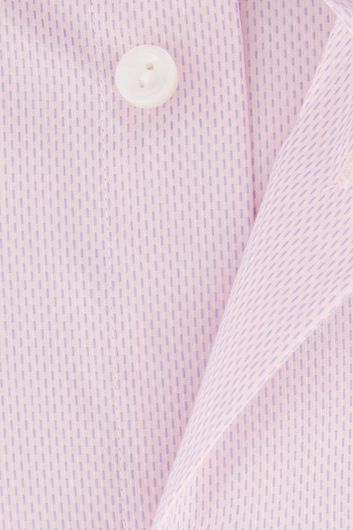 Eton Contemporary business overhemd normale fit roze effen katoen