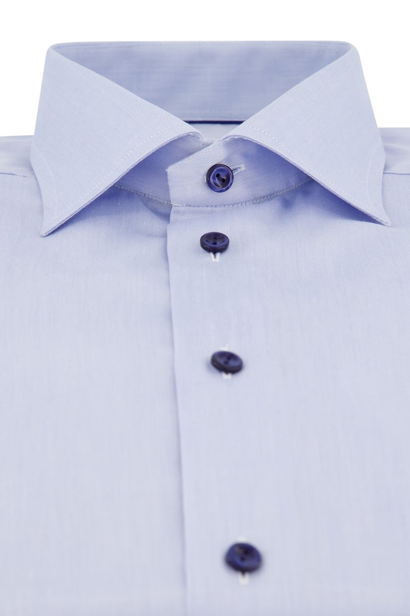 Eton overhemd katoen lichtblauw zakelijk