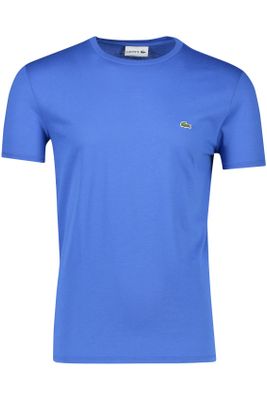 Lacoste Lacoste t-shirt blauw effen ronde hals normale fit