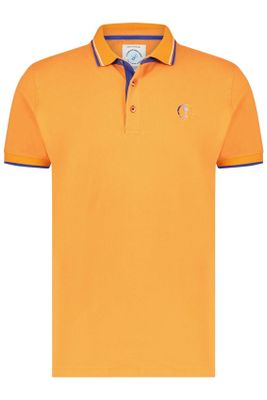 A Fish Named Fred A Fish Named Fred polo slim fit oranje katoen-stretch