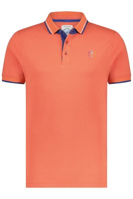 A Fish Named Fred A Fish Named Fred polo oranje katoen met stretch slim fit