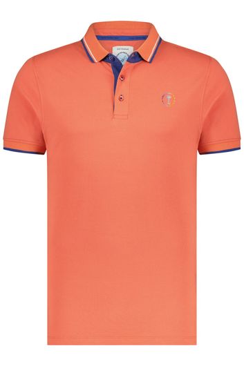 A Fish Named Fred poloshirt slim fit oranje effen 