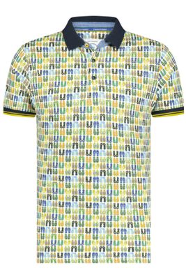 A Fish Named Fred A Fish Named Fred polo slim fit groen met print