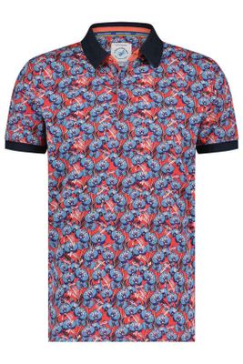 A Fish Named Fred A Fish Named Fred poloshirt slim fit rood geprint