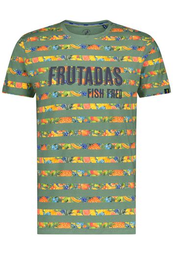 A Fish Named Fred t-shirt groen stoere print