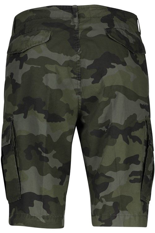 Aeronautica Militare korte broek groene legerprint katoen Comfort Fit