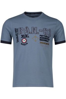 Aeronautica Militare Aeronautica Militare t-shirt blauw met opdruk katoen
