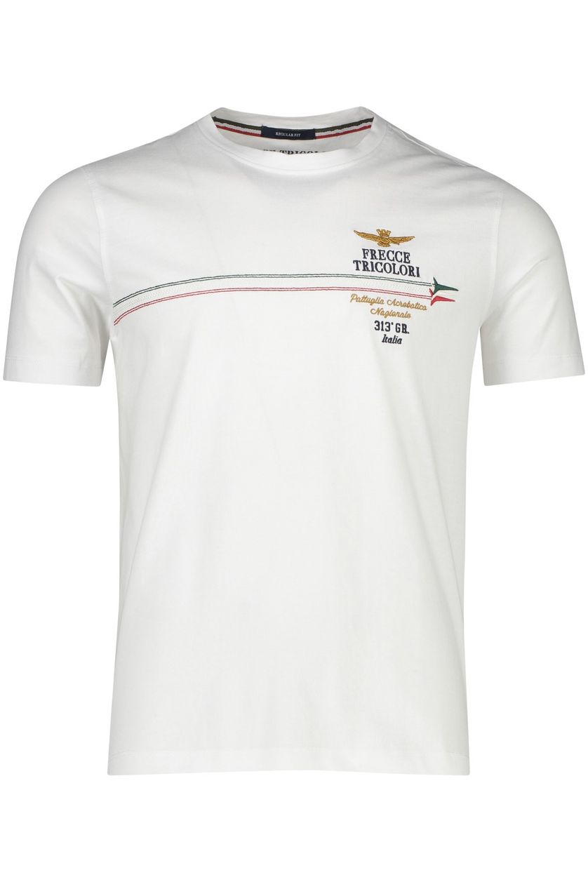 Aeronautica Militare t-shirt katoen wit met opdruk